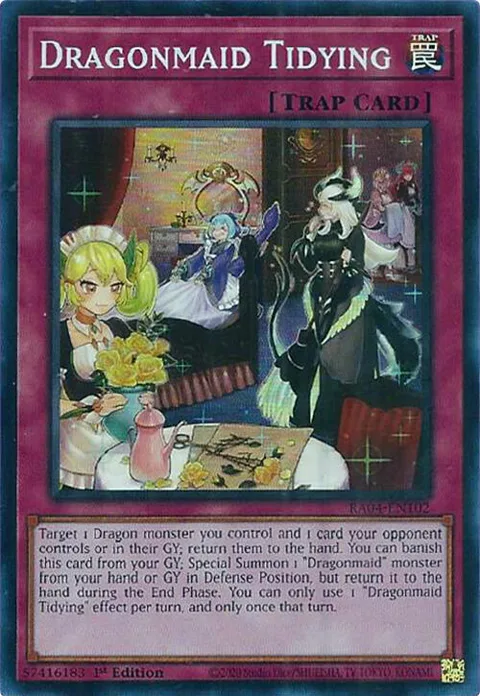 Dragonmaid Tidying RA04-EN102 Yu-Gi-Oh card from Quarter Century Stampede