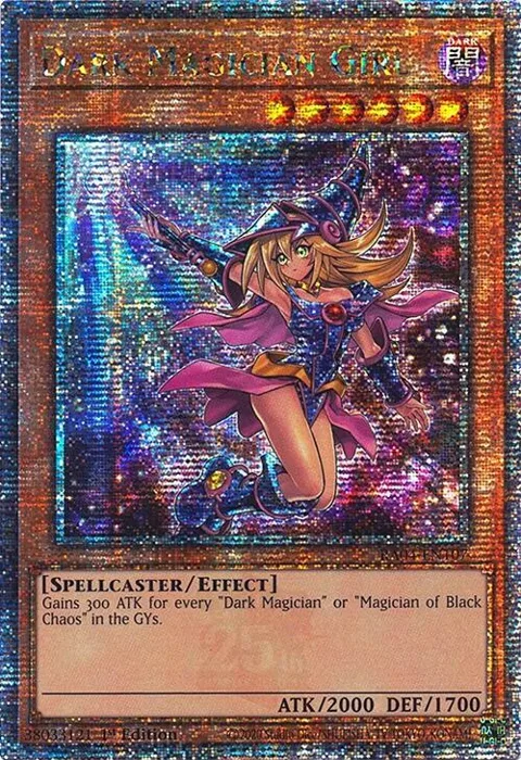 Dark Magician Girl 7th Art Quarter Century Secret Rare RA04-EN107 Yu-Gi-Oh card from Quarter Century Stampede