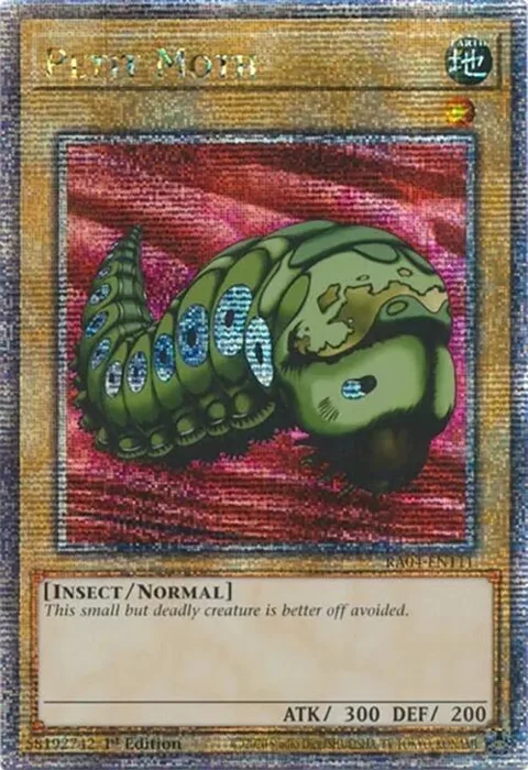 Petit Moth Quarter Century Secret Rare RA04-EN111 Yu-Gi-Oh card from Quarter Century Stampede