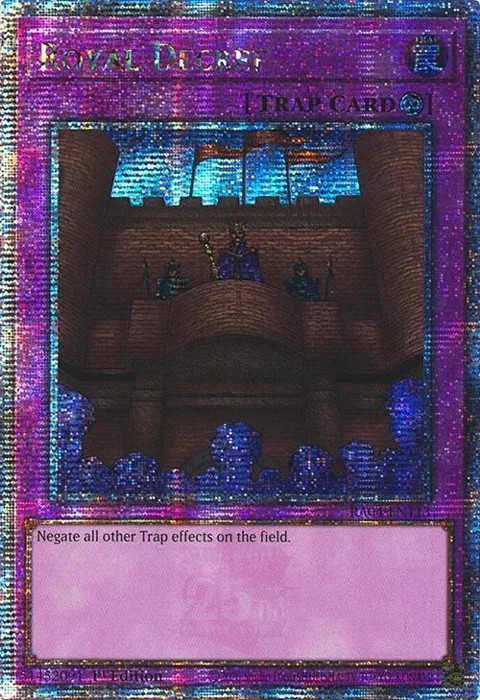 Royal Decree Quarter Century Secret Rare RA04-EN113 Yu-Gi-Oh card from Quarter Century Stampede
