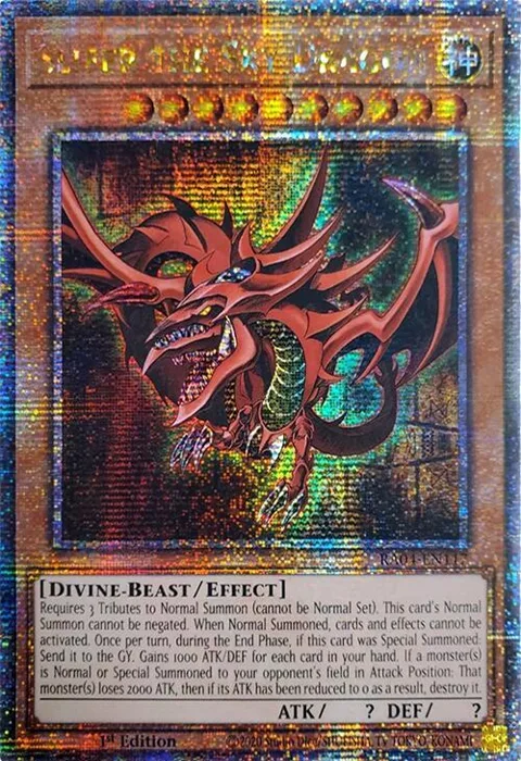 Slifer the Sky Dragon Quarter Century Secret Rare RA04-EN117 Yu-Gi-Oh card from Quarter Century Stampede
