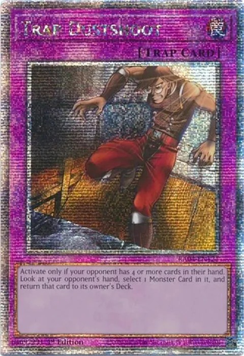 Trap Dustshoot Quarter Century Secret Rare RA04-EN121 Yu-Gi-Oh card from Quarter Century Stampede