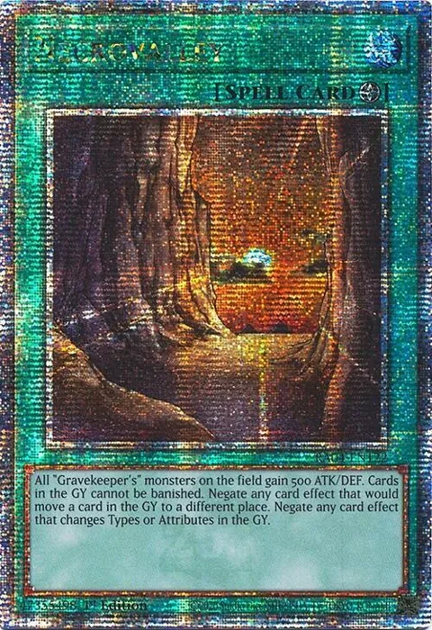 Necrovalley Quarter Century Secret Rare RA04-EN122 Yu-Gi-Oh card from Quarter Century Stampede