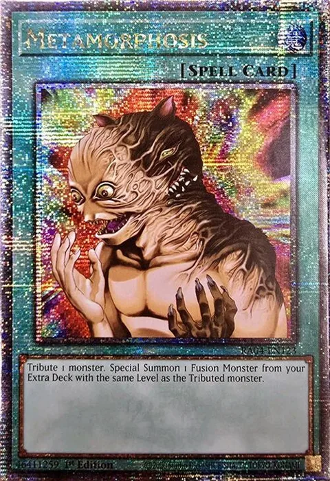 Metamorphosis Quarter Century Secret Rare RA04-EN123 Yu-Gi-Oh card from Quarter Century Stampede