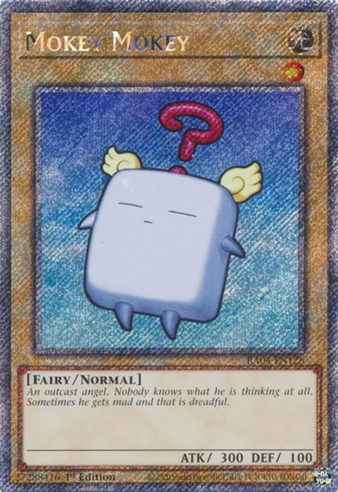 Mokey Mokey Platinum Secret Rare RA04-EN126 Yu-Gi-Oh card from Quarter Century Stampede
