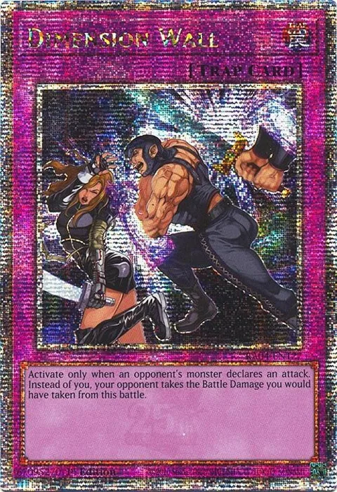 Dimension Wall Quarter Century Secret Rare RA04-EN127 Yu-Gi-Oh card from Quarter Century Stampede