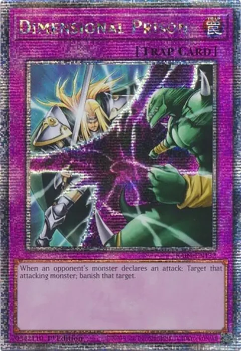 Dimensional Prison Quarter Century Secret Rare RA04-EN132 Yu-Gi-Oh card from Quarter Century Stampede