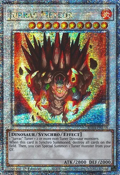 Jurrac Meteor Quarter Century Secret Rare RA04-EN139 Yu-Gi-Oh card from Quarter Century Stampede
