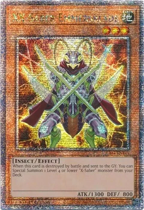 XX-Saber Emmersblade Quarter Century Secret Rare RA04-EN141 Yu-Gi-Oh card from Quarter Century Stampede