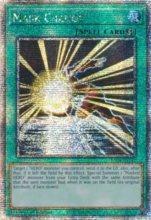 Mask Change Quarter Century Secret Rare RA04-EN142 Yu-Gi-Oh card from Quarter Century Stampede