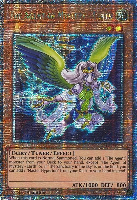 The Agent of Mystery - Earth Quarter Century Secret Rare RA04-EN146 Yu-Gi-Oh card from Quarter Century Stampede