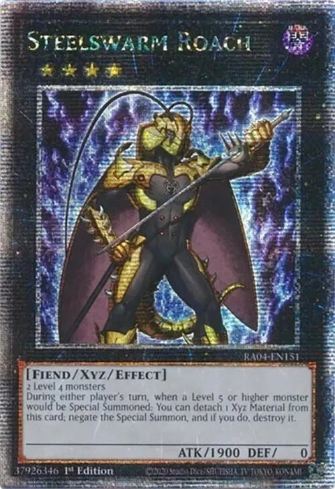 Steelswarm Roach Quarter Century Secret Rare RA04-EN151 Yu-Gi-Oh card from Quarter Century Stampede