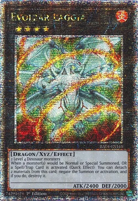 Evolzar Laggia Quarter Century Secret Rare RA04-EN160 Yu-Gi-Oh card from Quarter Century Stampede