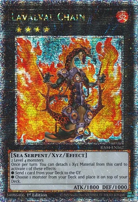 Lavalval Chain Quarter Century Secret Rare RA04-EN162 Yu-Gi-Oh card from Quarter Century Stampede