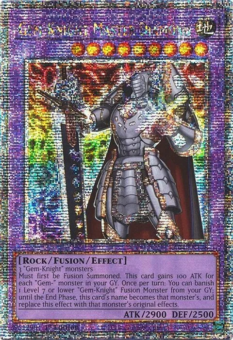 Gem-Knight Master Diamond Quarter Century Secret Rare RA04-EN178 Yu-Gi-Oh card from Quarter Century Stampede