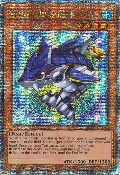 Wind-Up Shark Quarter Century Secret Rare RA04-EN180 Yu-Gi-Oh card from Quarter Century Stampede