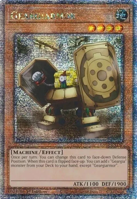 Geargiarmor Quarter Century Secret Rare RA04-EN187 Yu-Gi-Oh card from Quarter Century Stampede