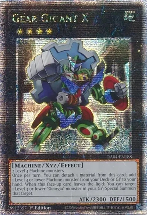 Gear Gigant X Quarter Century Secret Rare RA04-EN188 Yu-Gi-Oh card from Quarter Century Stampede
