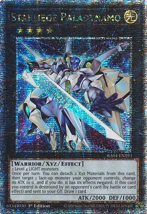Starliege Paladynamo Quarter Century Secret Rare RA04-EN193 Yu-Gi-Oh card from Quarter Century Stampede