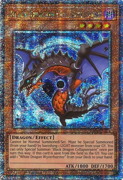 Black Dragon Collapserpent Quarter Century Secret Rare RA04-EN204 Yu-Gi-Oh card from Quarter Century Stampede