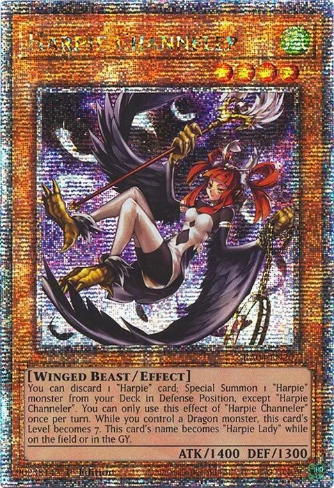 Harpie Channeler Quarter Century Secret Rare RA04-EN207 Yu-Gi-Oh card from Quarter Century Stampede