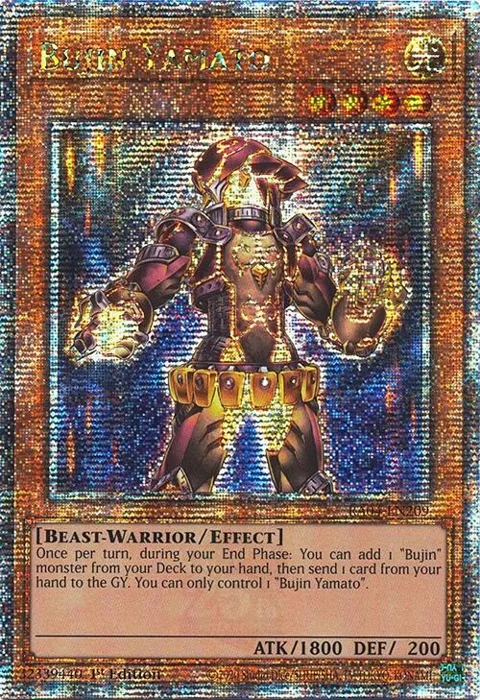 Bujin Yamato Quarter Century Secret Rare RA04-EN209 Yu-Gi-Oh card from Quarter Century Stampede