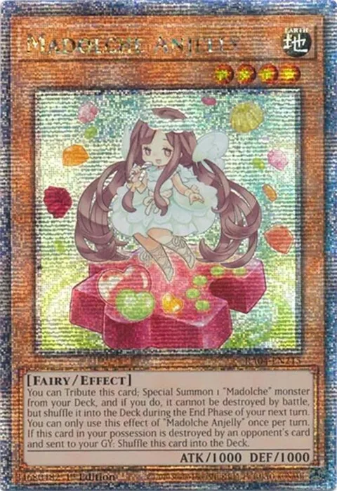 Madolche Anjelly Quarter Century Secret Rare RA04-EN215 Yu-Gi-Oh card from Quarter Century Stampede