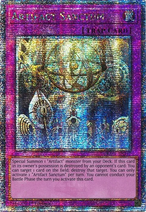 Artifact Sanctum Quarter Century Secret Rare RA04-EN217 Yu-Gi-Oh card from Quarter Century Stampede