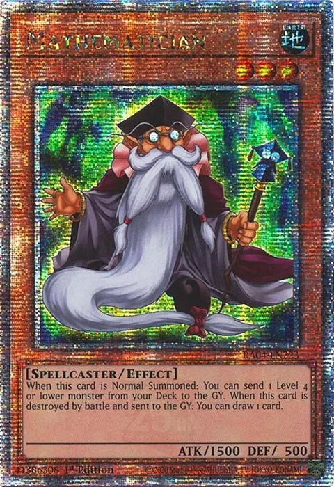 Mathematician Quarter Century Secret Rare RA04-EN223 Yu-Gi-Oh card from Quarter Century Stampede