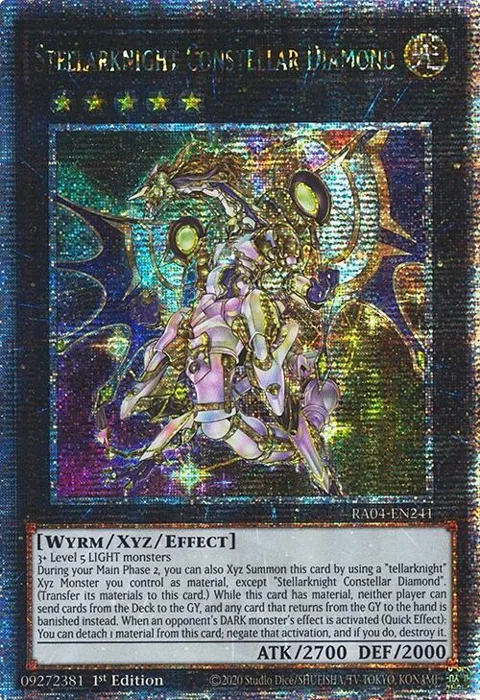 Stellarknight Constellar Diamond Quarter Century Secret Rare RA04-EN241 Yu-Gi-Oh card from Quarter Century Stampede