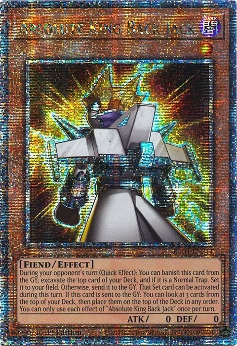 Absolute King Back Jack Quarter Century Secret Rare RA04-EN244 Yu-Gi-Oh card from Quarter Century Stampede