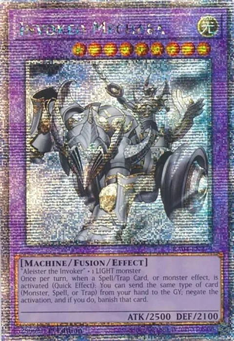 Invoked Mechaba Quarter Century Secret Rare RA04-EN279 Yu-Gi-Oh card from Quarter Century Stampede