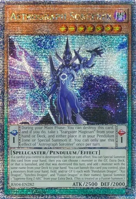 Astrograph Sorcerer Quarter Century Secret Rare RA04-EN282 Yu-Gi-Oh card from Quarter Century Stampede