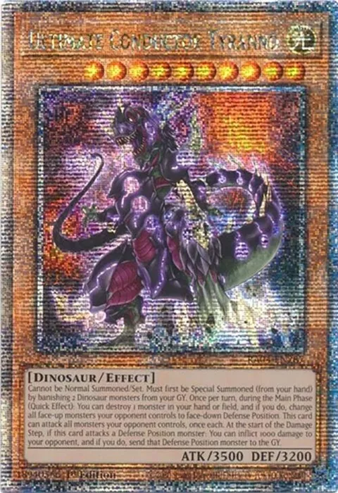 Ultimate Conductor Tyranno Quarter Century Secret Rare RA04-EN287 Yu-Gi-Oh card from Quarter Century Stampede