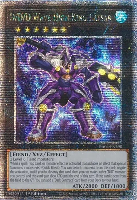 D/D/D Wave High King Caesar Quarter Century Secret Rare RA04-EN290 Yu-Gi-Oh card from Quarter Century Stampede