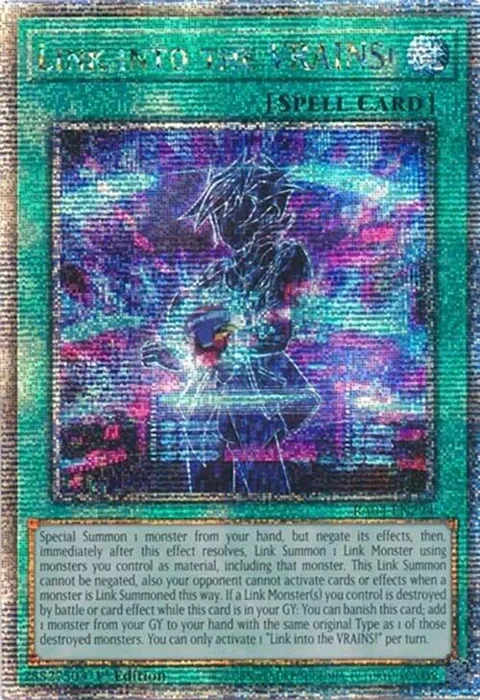 Link into the VRAINS! Quarter Century Secret Rare RA04-EN294 Yu-Gi-Oh card from Quarter Century Stampede