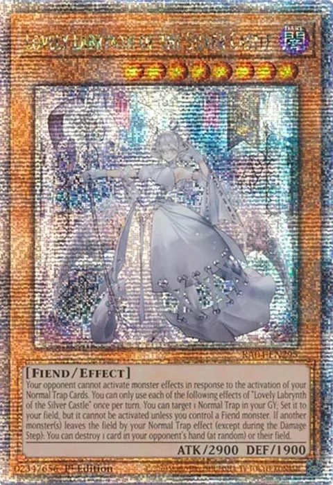 Lovely Labrynth of the Silver Castle Quarter Century Secret Rare RA04-EN295 Yu-Gi-Oh card from Quarter Century Stampede