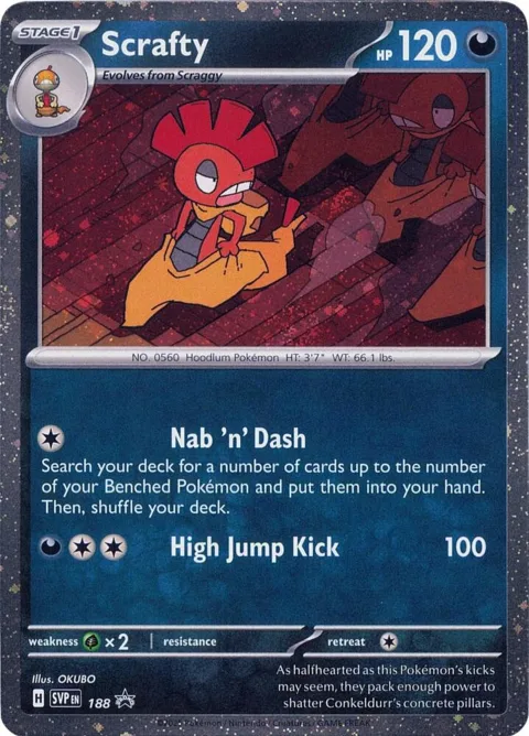 Scrafty - 188 Cosmos Holo #188 Holofoil Pokémon card from Scarlet & Violet Promo Cards