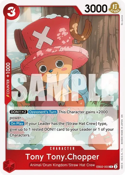 Tony Tony.Chopper EB02-003 One Piece card from Extra Booster: Anime 25th Collection