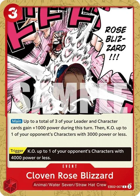 Cloven Rose Blizzard EB02-007 One Piece card from Extra Booster: Anime 25th Collection