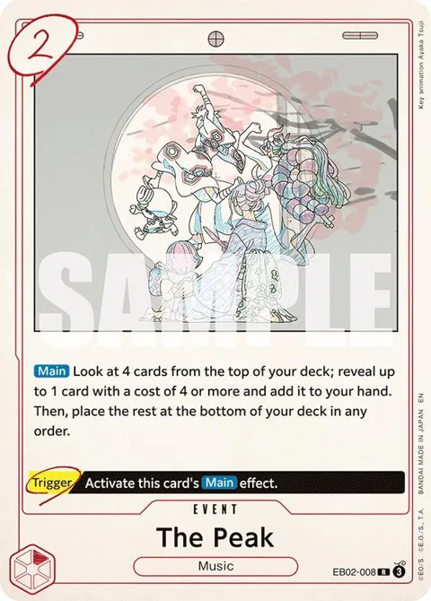 The Peak EB02-008 One Piece card from Extra Booster: Anime 25th Collection