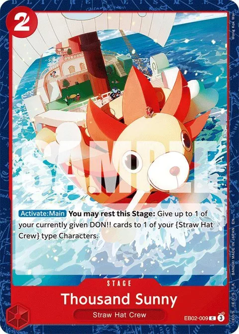 Thousand Sunny EB02-009 One Piece card from Extra Booster: Anime 25th Collection