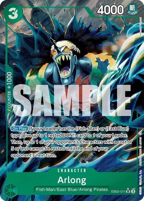 Arlong Alt Art EB02-011 One Piece card from Extra Booster: Anime 25th Collection