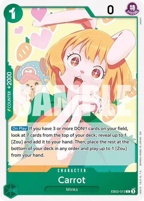 Carrot EB02-013 One Piece card from Extra Booster: Anime 25th Collection