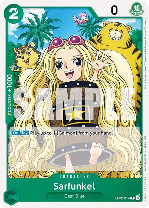 Sarfunkel EB02-014 One Piece card from Extra Booster: Anime 25th Collection