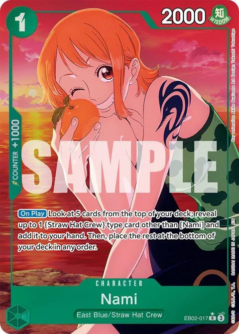 Nami Alt Art EB02-017 One Piece card from Extra Booster: Anime 25th Collection