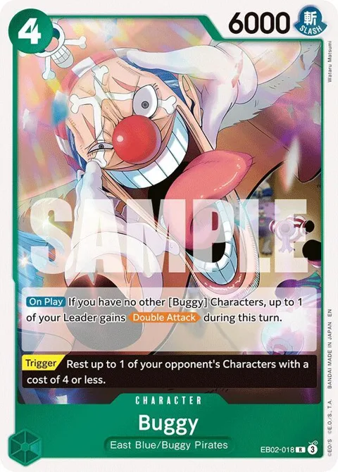 Buggy EB02-018 One Piece card from Extra Booster: Anime 25th Collection