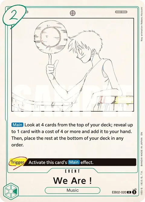 We Are! EB02-020 One Piece card from Extra Booster: Anime 25th Collection