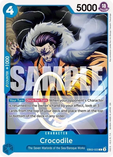 Crocodile EB02-023 One Piece card from Extra Booster: Anime 25th Collection