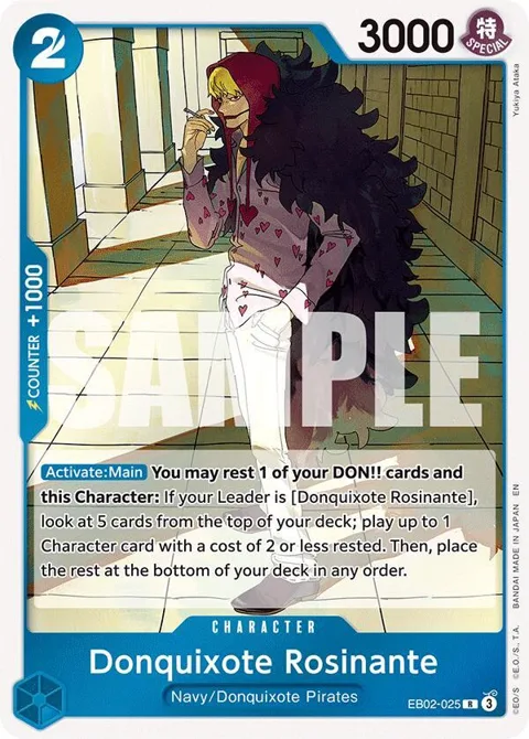 Donquixote Rosinante EB02-025 One Piece card from Extra Booster: Anime 25th Collection